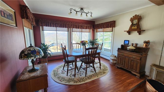 Dining room, Interior, Wood Texture Flooring