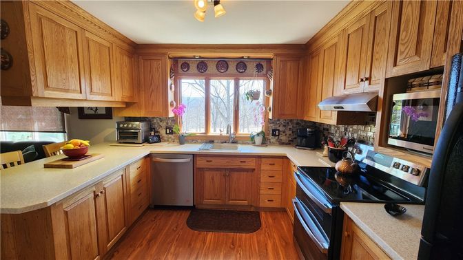 Interior, Kitchen, Wood Texture Flooring