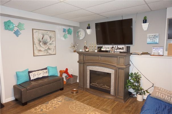 Fireplace, Interior, Wood Texture Flooring