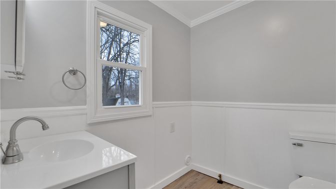 Bathroom, Interior, Wood Texture Flooring