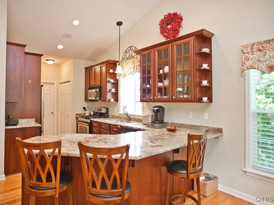 Chandelier, Interior, Kitchen, Pendant Lights, Recessed Lighting, Wood Texture Flooring