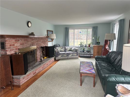 Fireplace, Interior, Living room, Stone Walls, Wood Texture Flooring