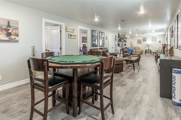 Game Room, Interior, Living room, Recessed Lighting, Wood Texture Flooring