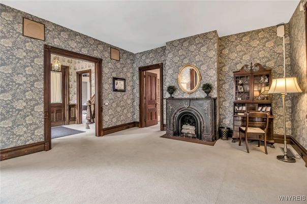 Fireplace, Interior, Stone Walls