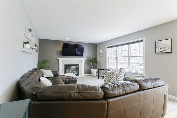 Fireplace, Interior, Living room, Recessed Lighting