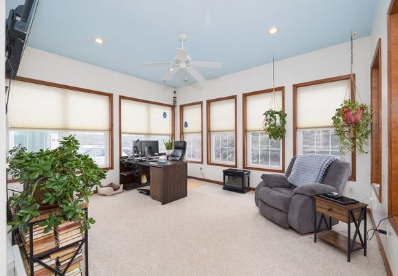 Home Office, Interior, Recessed Lighting