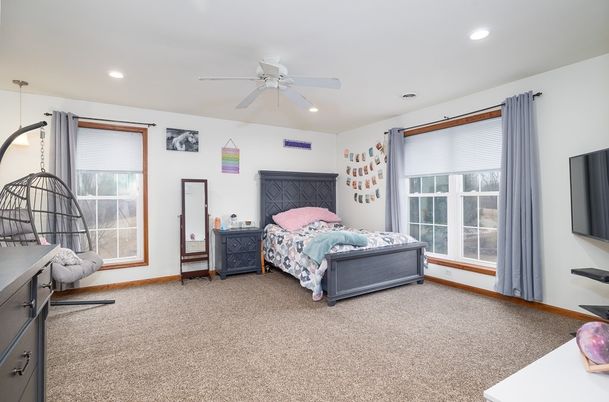 Bedroom, Interior, Recessed Lighting