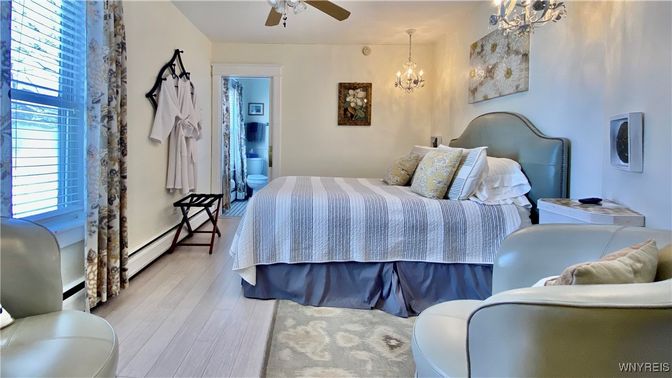 Bedroom, Chandelier, Interior, Wood Texture Flooring