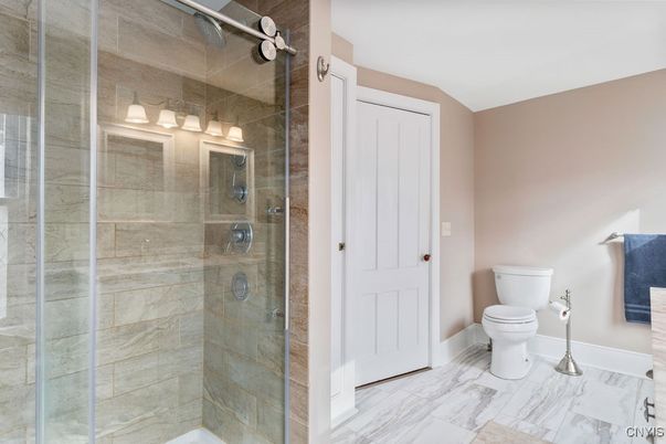 Bathroom, Glass Shower, Interior, Marble