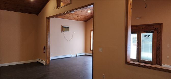 Empty room, Interior, Recessed Lighting, Wooden Ceilings, Wood Texture Flooring