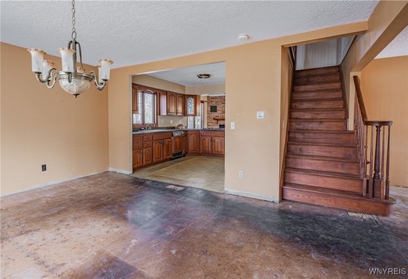 Chandelier, Empty room, Interior, Kitchen, Pendant Lights