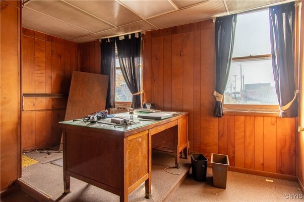 Home Office, Interior, Wooden Walls
