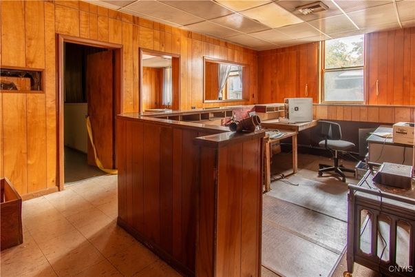 Home Office, Interior, Wooden Walls
