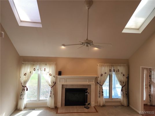 Empty room, Fireplace, Interior