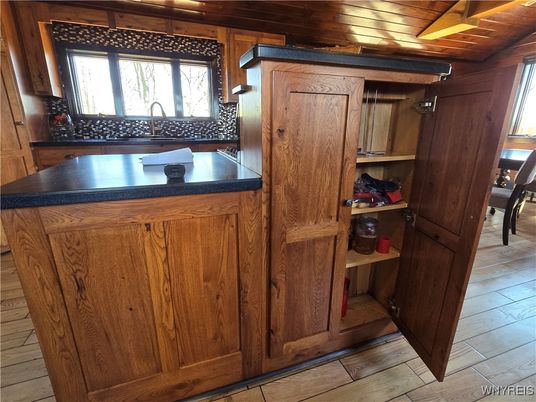 Interior, Kitchen, Wooden Ceilings, Wood Texture Flooring, Wooden Walls
