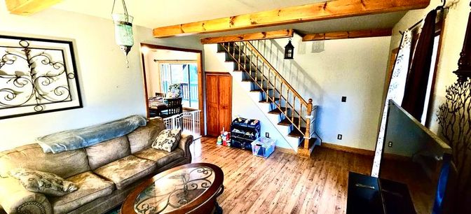 Interior, Living room, Wooden Beams, Wood Texture Flooring