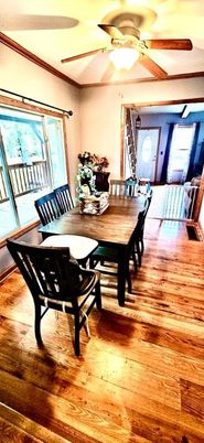 Dining room, Interior, Wood Texture Flooring