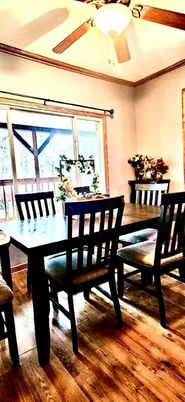 Dining room, Interior, Wood Texture Flooring