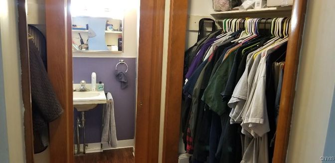 Bathroom, Interior, Walk-in Closets, Wood Texture Flooring