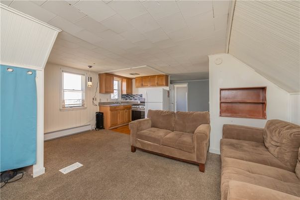 Interior, Kitchen, Living room, Pendant Lights, Stainless Steel Appliances
