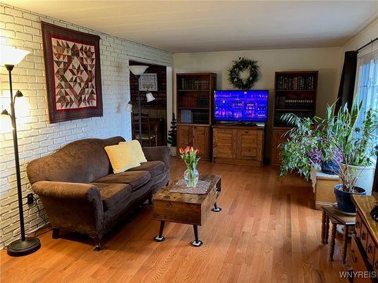 Interior, Living room, Stone Walls, Wood Texture Flooring