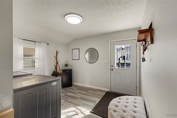Interior, Washer, Wood Texture Flooring