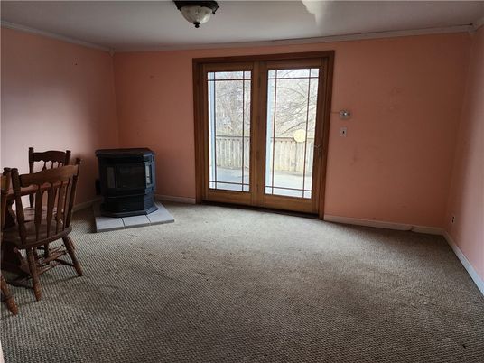 Empty room, Fireplace, Interior