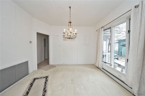 Chandelier, Empty room, Interior