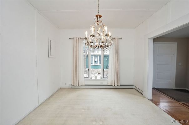 Chandelier, Empty room, Interior