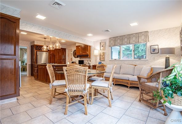 Dining room, Interior, Kitchen, Living room, Pendant Lights, Recessed Lighting