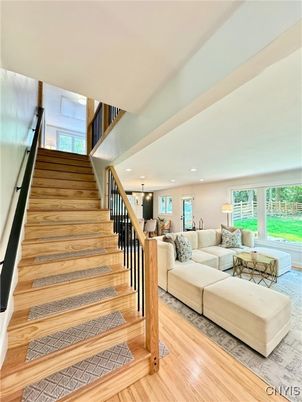 Interior, Living room, Pendant Lights, Recessed Lighting, Wood Texture Flooring