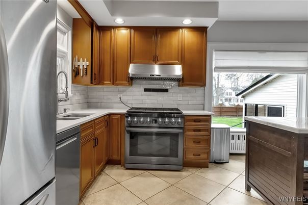 Interior, Kitchen, Recessed Lighting, Stainless Steel Appliances