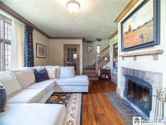 Fireplace, Interior, Living room, Piano, Wood Texture Flooring