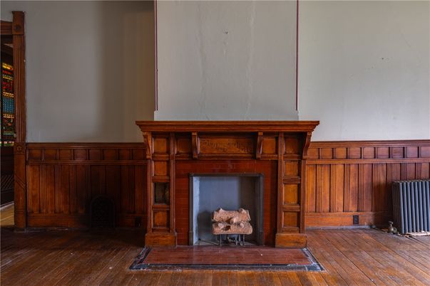 Fireplace, Interior, Wood Texture Flooring