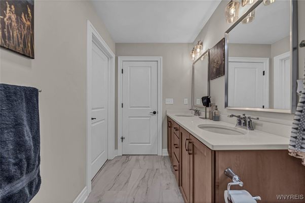 Bathroom, Dual Sink Vanities, Interior, Marble