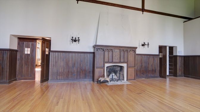 Fireplace, Interior, Wood Texture Flooring