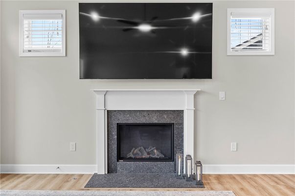 Fireplace, Interior, Wood Texture Flooring