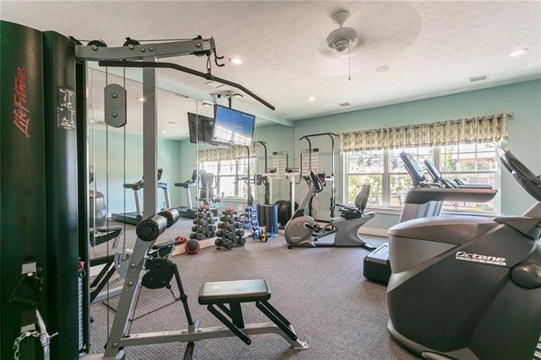 Fitness Equipment, Gym, Interior, Recessed Lighting