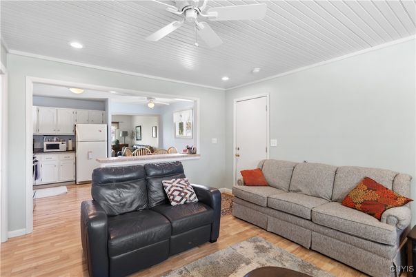 Interior, Kitchen, Living room, Recessed Lighting, Wood Texture Flooring