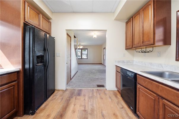 Interior, Kitchen, Wood Texture Flooring