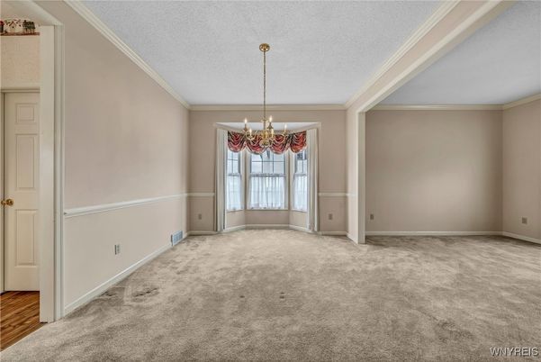 Chandelier, Empty room, Interior