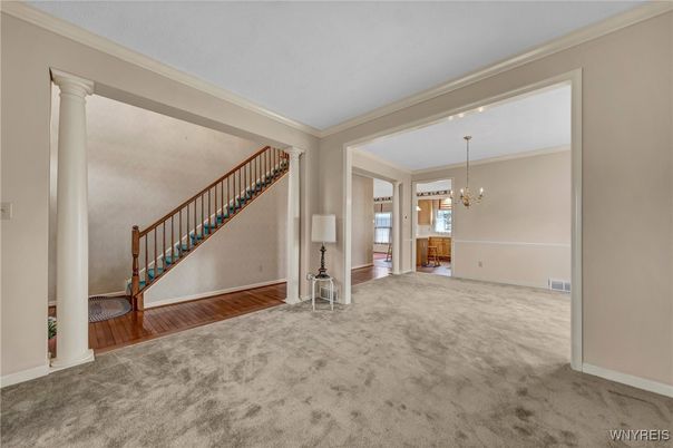 Chandelier, Empty room, Interior, Wood Texture Flooring