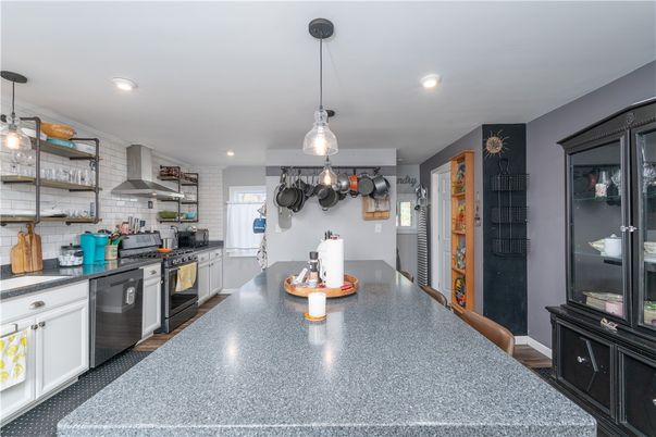 Interior, Kitchen, Pendant Lights, Recessed Lighting, Stainless Steel Appliances