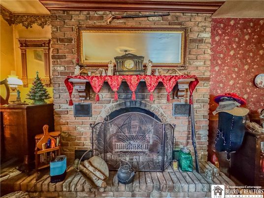 Fireplace, Interior, Stone Walls