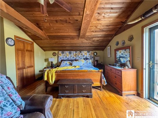 Bedroom, Interior, Wooden Beams, Wooden Ceilings, Wood Texture Flooring