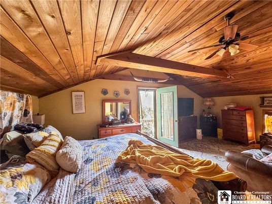 Bedroom, Interior, Wooden Beams, Wooden Ceilings