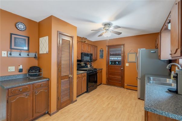 Interior, Kitchen, Wood Texture Flooring