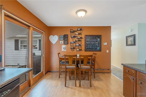 Dining room, Interior, Wood Texture Flooring