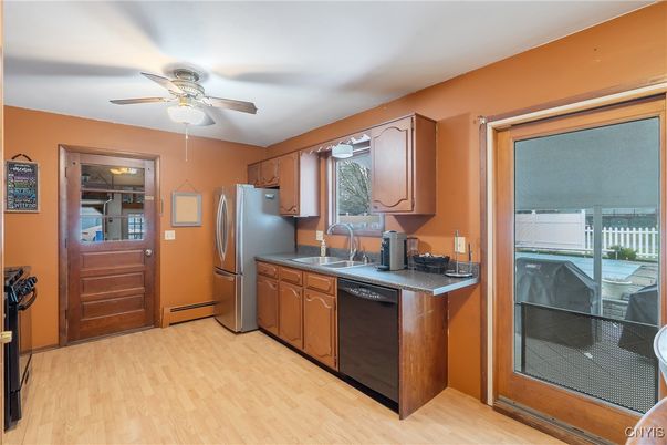 Interior, Kitchen, Wood Texture Flooring