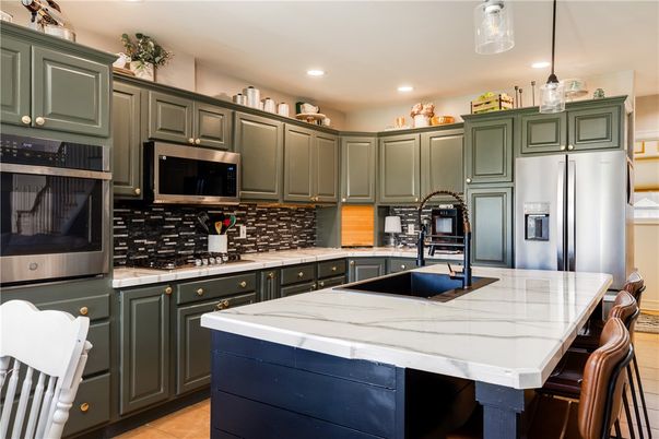 Interior, Kitchen, Pendant Lights, Recessed Lighting, Stainless Steel Appliances